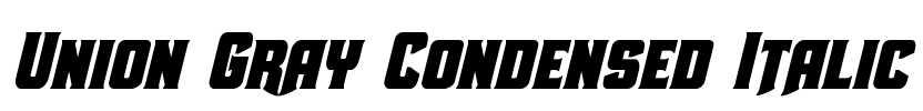 Union Gray Condensed Italic