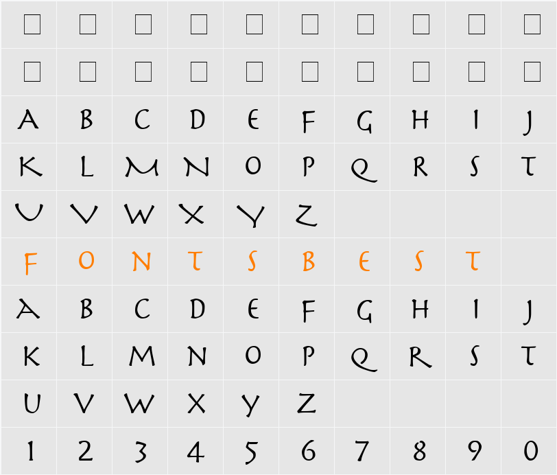 Sparta SSi Character Map