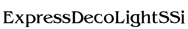 Express Deco Light SSi Font Image