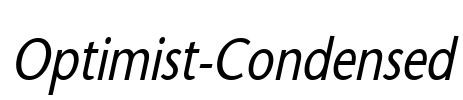 Optimist-Condensed Font Image