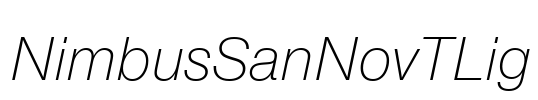 NimbusSanNovTLig Font Image