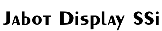 Jabot Display SSi Font Image
