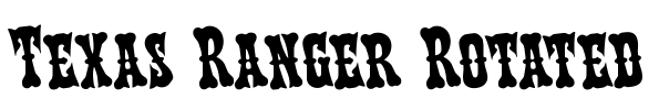 Texas Ranger Rotated Font Image
