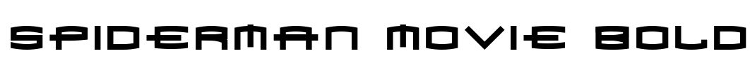 Spiderman Movie Bold Font Image