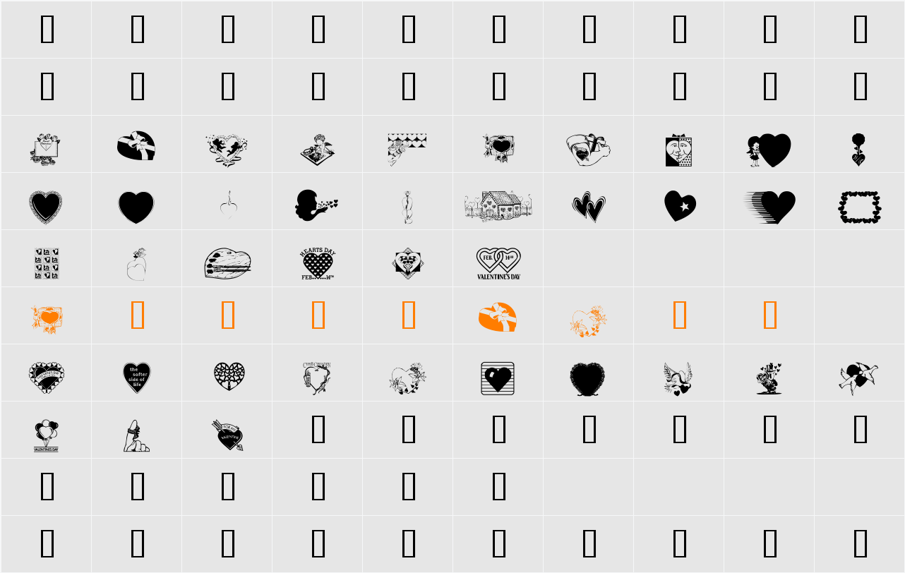 LM Valentines Character Map