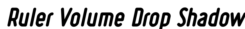 Ruler Volume Drop Shadow Font Image