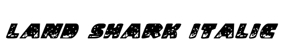 Land Shark Italic Font Image