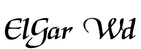 ElGar Wd Font Image
