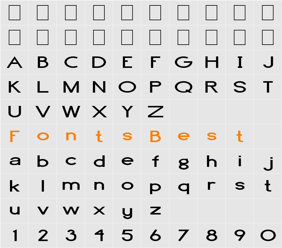 FZ BASIC 4 EX Character Map