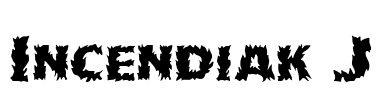 Incendiak J Font Image