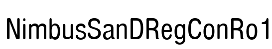 NimbusSanDRegConRo1 Font Image