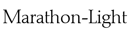 Marathon-Light Font Image