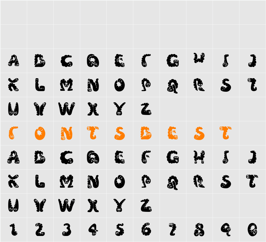 Wibbles Character Map