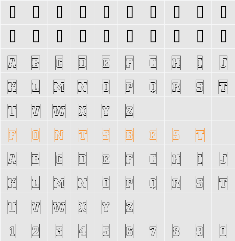 a_CityNovaTtlCmOtl Character Map
