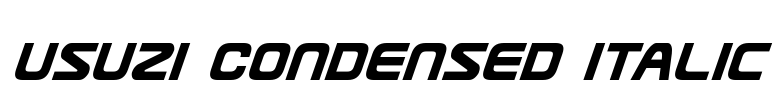 Usuzi Condensed Italic