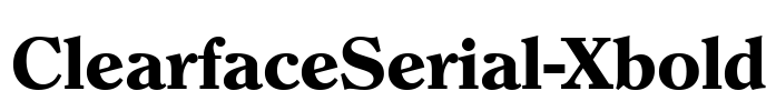 ClearfaceSerial-Xbold Font Image