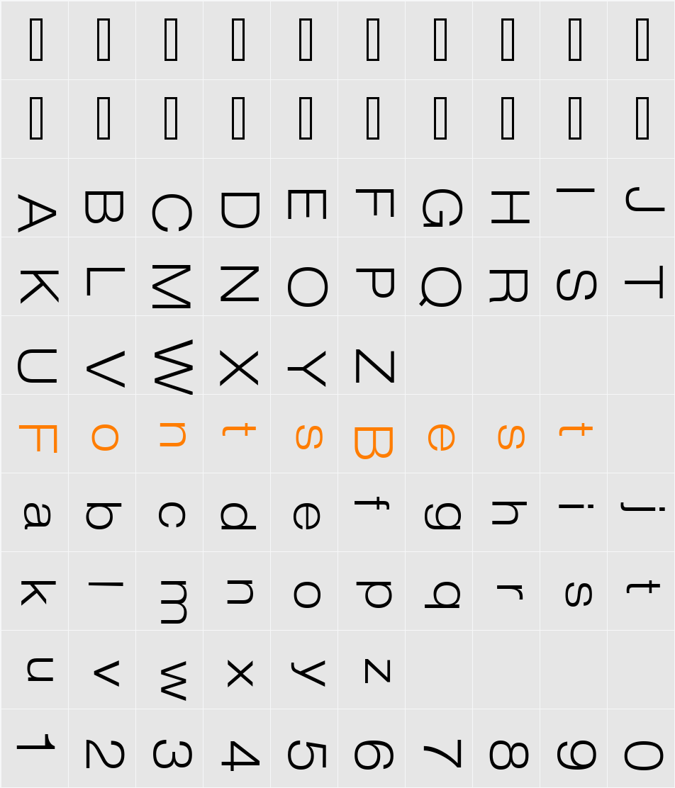 StraitOtherSide Character Map