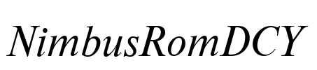 NimbusRomDCY Font Image