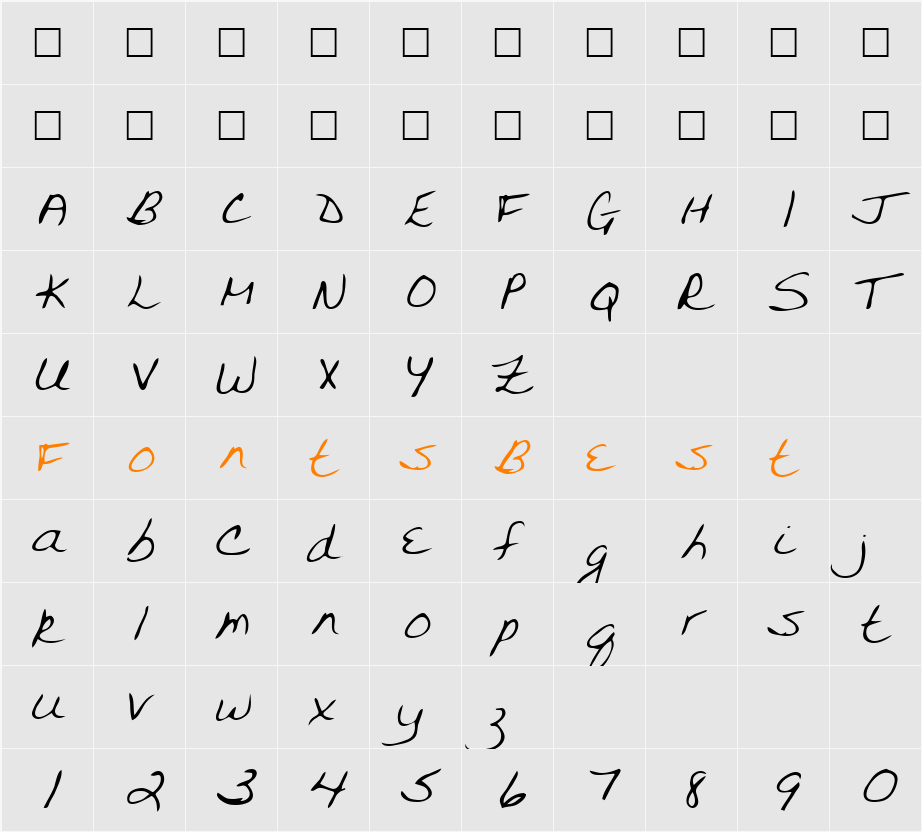 Vicki Character Map