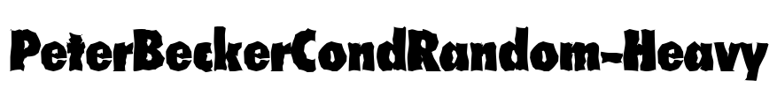 PeterBeckerCondRandom-Heavy Font Image