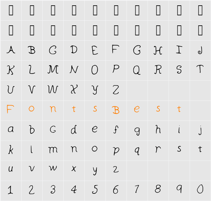 curlywurly Character Map