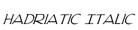 Hadriatic Italic Font Image