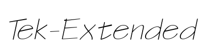 Tek-Extended Font Image