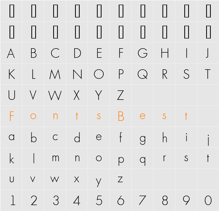 a_FuturicaLt Character Map