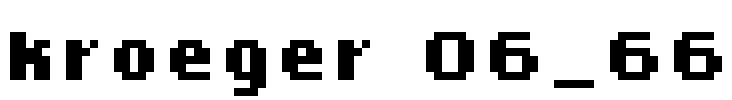 kroeger 06_66 Font Image