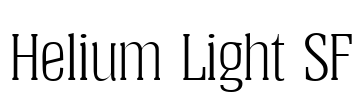 Helium Light SF Font Image