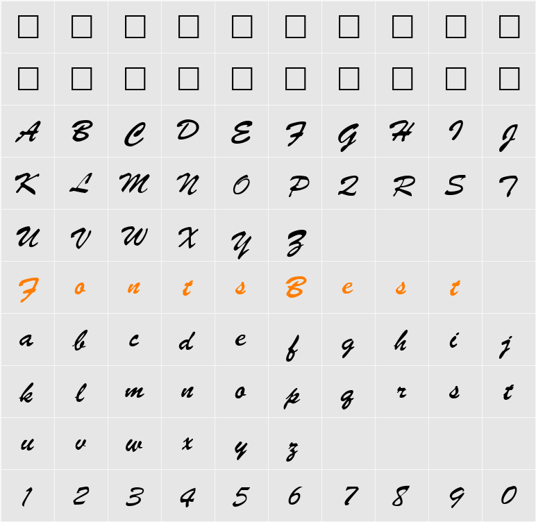 Style Character Map