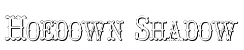 Hoedown Shadow Font Image
