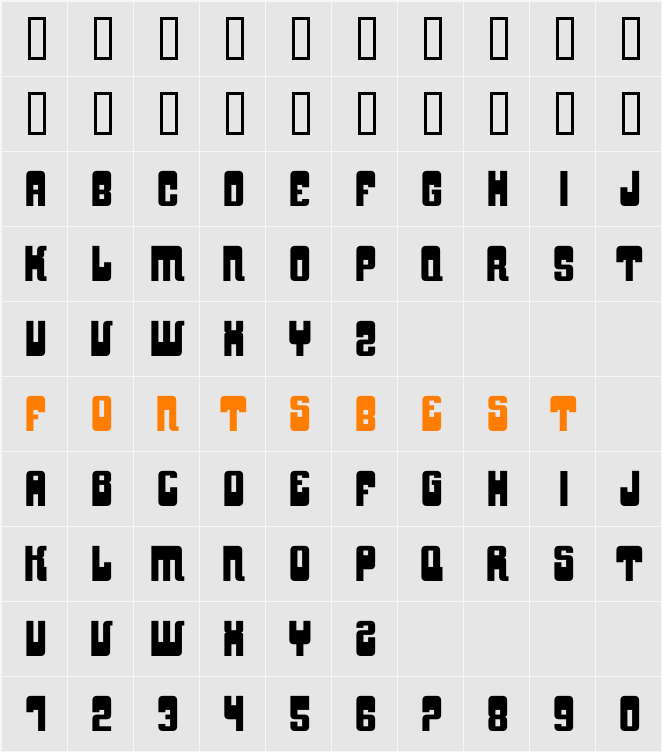 YnduFat Character Map