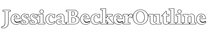 JessicaBeckerOutline Font Image