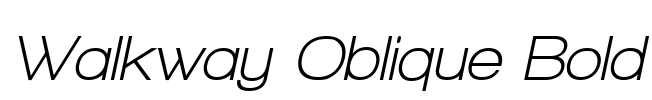 Walkway Oblique Bold Font Image