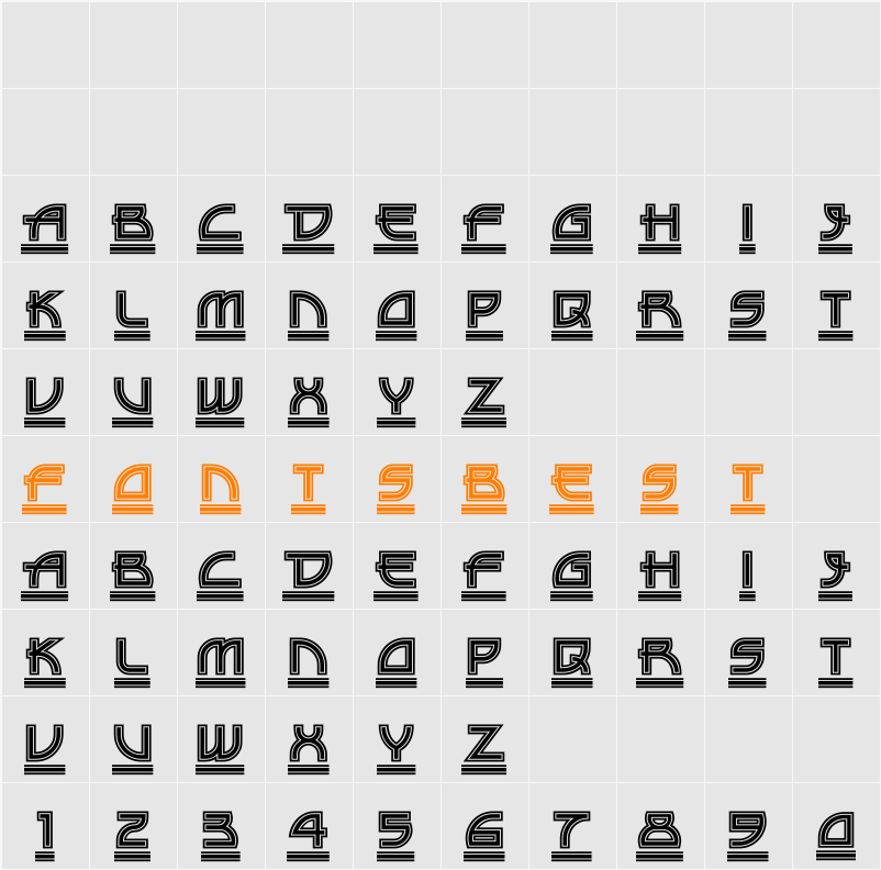 DriveThru NF Character Map