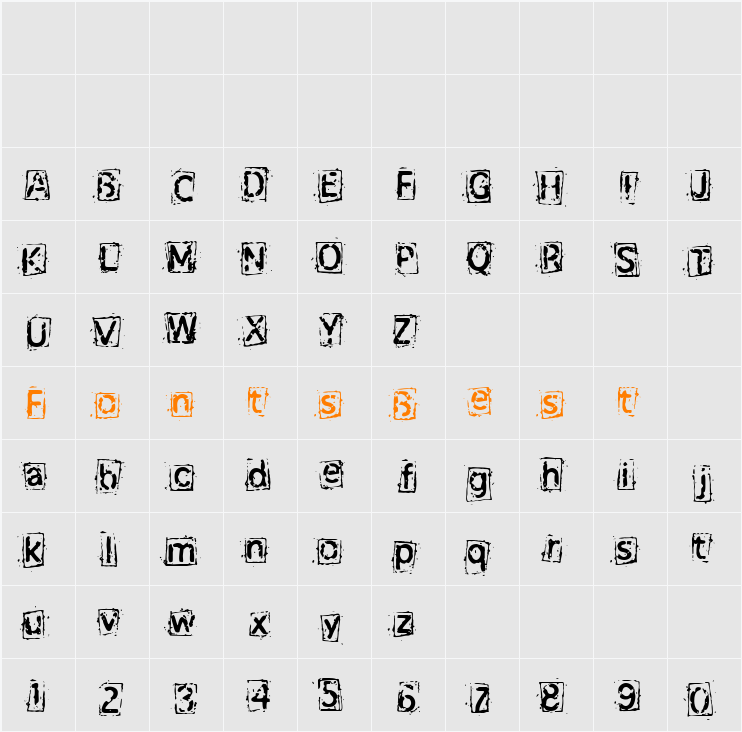 Not Too Shabby Boxed Character Map