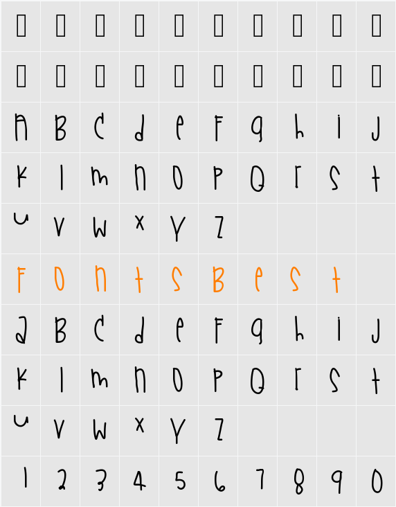 SundaySneakerFun Character Map