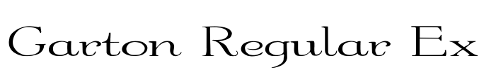 Garton Regular Ex Font Image