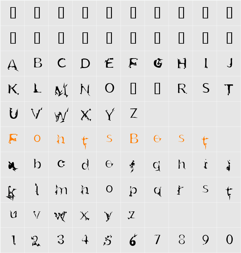 u26fog Character Map