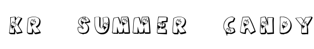 KR Summer Candy Font Image