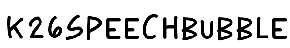K26SpeechBubble Font Image