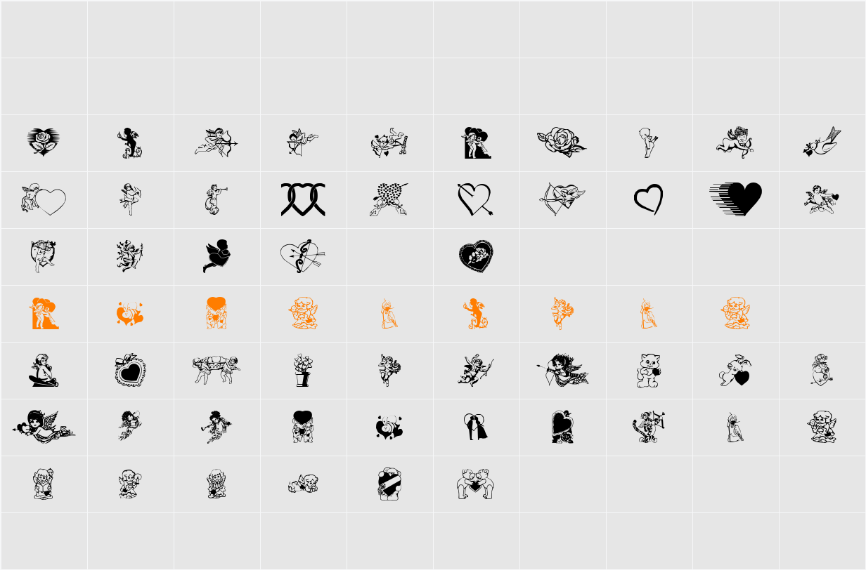 Valentin Character Map