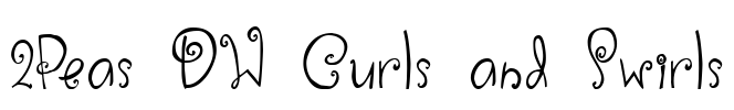 2Peas DW Curls and Swirls Font Image