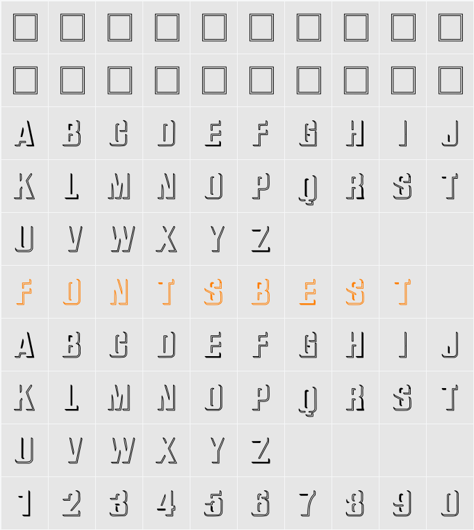 WhatA-Relief Hollow Character Map
