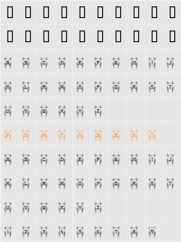 JI-Slurps Character Map