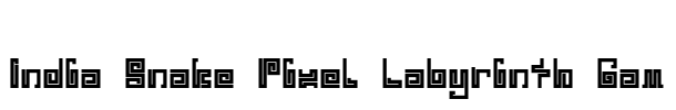 India Snake Pixel Labyrinth Gam Font Image