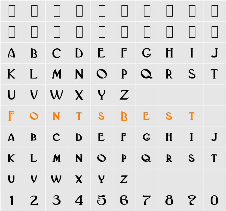 Deco-Extended Character Map