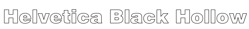 Helvetica Black Hollow