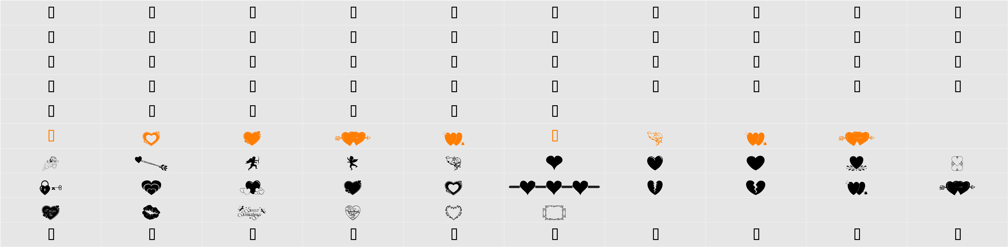 wmvalentine1 Character Map